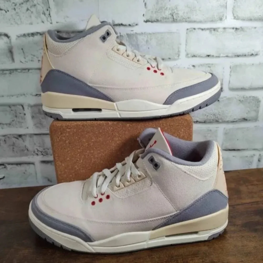 Air Jordan 3 Retro SE Muslin 2022 DH7139-100 Men's Size 9.5 VNDS W/Box - Picture 1 of 12